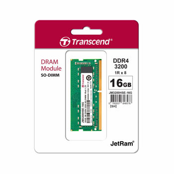 Transcend 16GB DDR4 3200 MHz Unbuffered SO-DIMM RAM Module (1 x 16GB) 